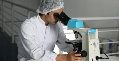 Sample Check on Microscope