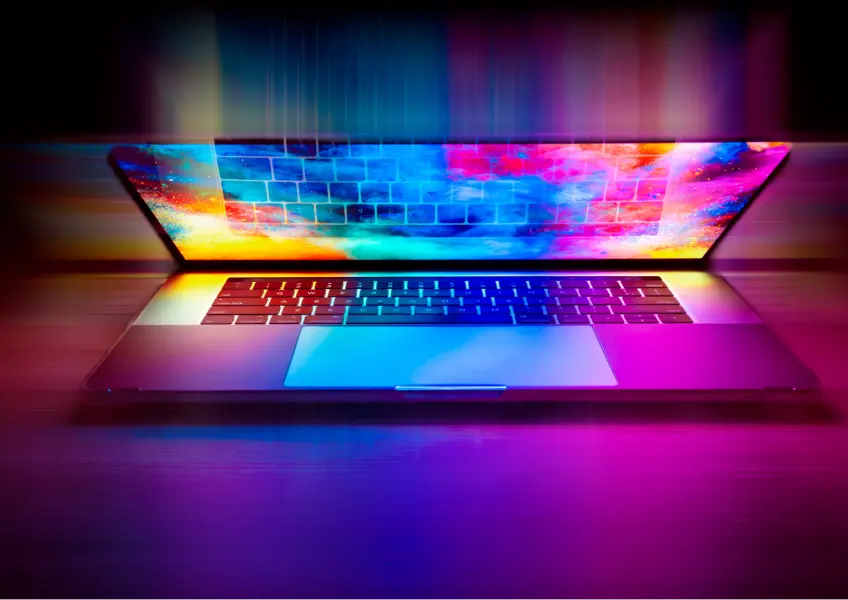 Colored Laptop Image